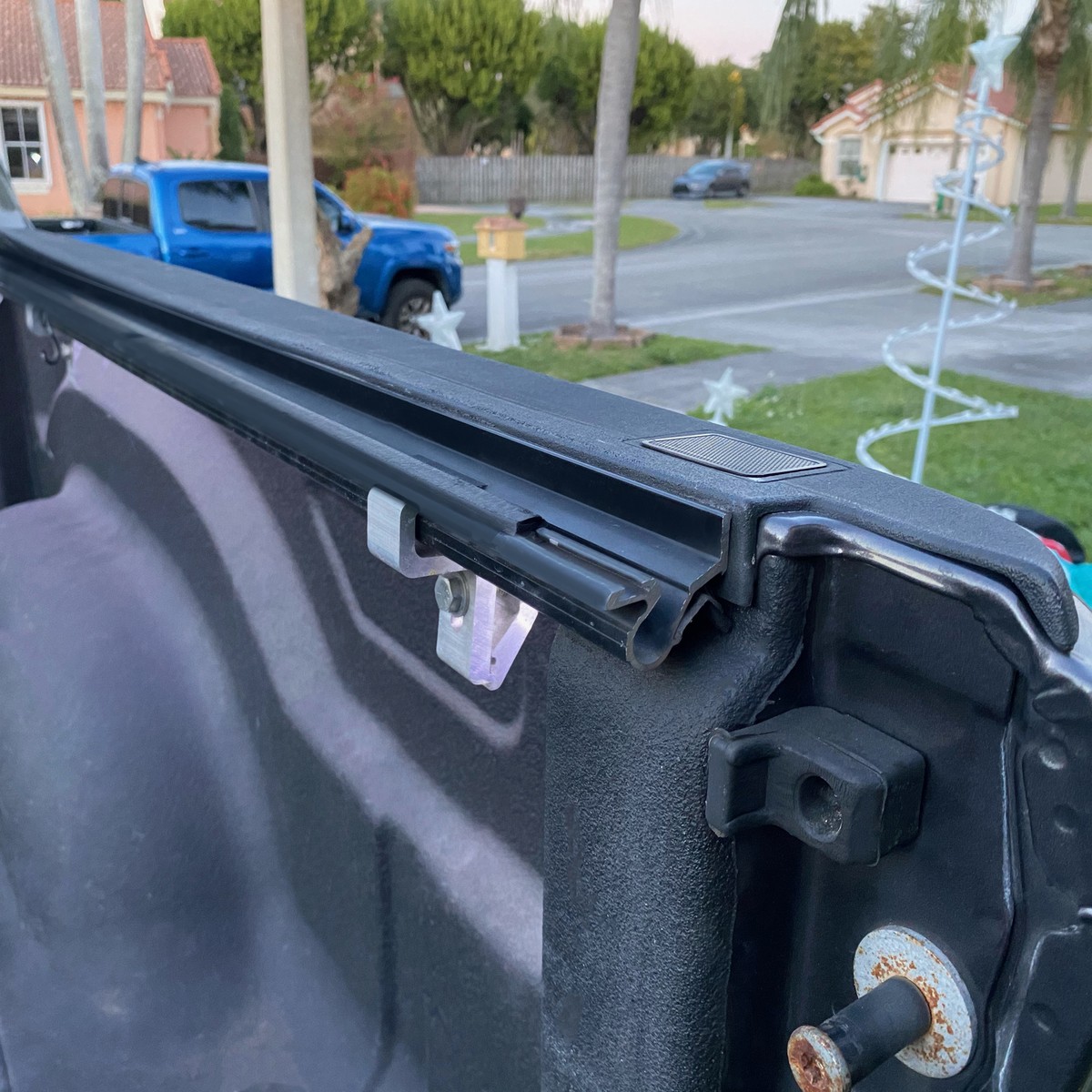 ECOTRIC 6'5 Truck Bed Rail Caps Compatible with 2002-2009 Dodge Ram 1500 2500 3500 (Set of 2) Black Smooth Finish with Stake Pocket Hole Cutouts 72-41451