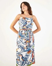 NWT Farm Rio Flying Toucans Open Back Midi Dress- Size Small