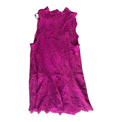 heart lace mini dress Women's Heart Skipping Sweetheart Lace Mini Dress in Light Pink
