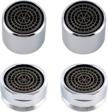 Hibbent 4 Pack Faucet Aerator, Solid Brass Kitchen Sink Aerator Chrome