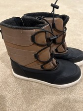 Cat Jack Thermolite Lace-Up Winter Snow Boots Black Brown Boys Side Zip
