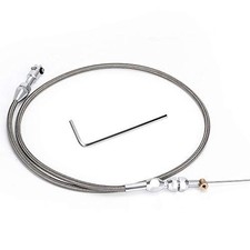 36" Stainless Braided LS Throttle Cable Kit Adjustable Accelerator Cable