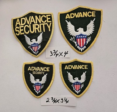 Lot of 4  Vintage ADVANCE SECURITY  PATCHES 