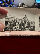 Vintage Photo Snapshot Group Of Navy Sailors WW2 OF
