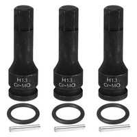 "3Er-Set 13Mm Sechskant-Stecknuss FüR 1/2\" Antrieb, CR-MO Stahl"