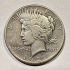1921 Peace Dollar High Relief Key Date Silver Reverse Damage Type Coin Old Clean