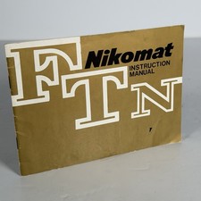 Nikon Nikkormat FTn SLR Original Film Camera Instruction Manual
