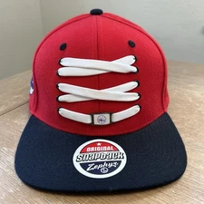 Philadelphia 76ers “Lacer” Snapback Hat by Zephyr Red Cap Lace Up NBA Basketball