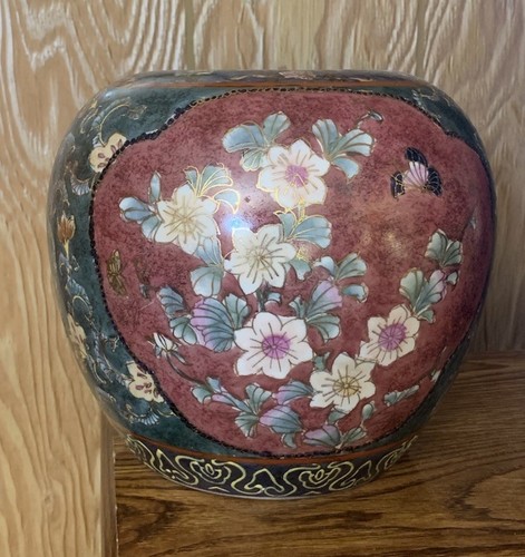 Wanamakers Woodies Hand Painted 8” Chinese Ginger Jar 1990’s