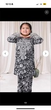 Pakistani Girls Kids Teen Shalwar Kameez 2 Pc Fully Embroidered Size 14/15