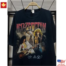 Vintage Led Zeppelin Band T-Shirt, Rock Legend Concert Graphic Tee Gift For Fan