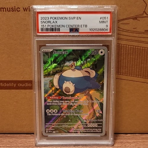 2023-25 Pokemon Center SV Black Star Promos Snorlax VAR #051b PSA 9