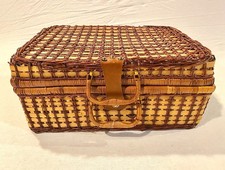Classic Wicker Picnic Basket - Quick Sale - Rustic Decor  Functional - Near Per