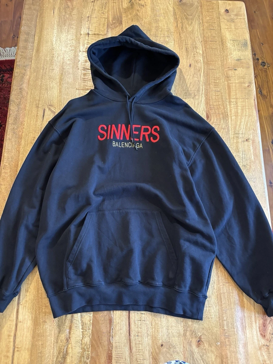 Balenciaga Black Regular Size Hoodies & Sweatshirts for Men for