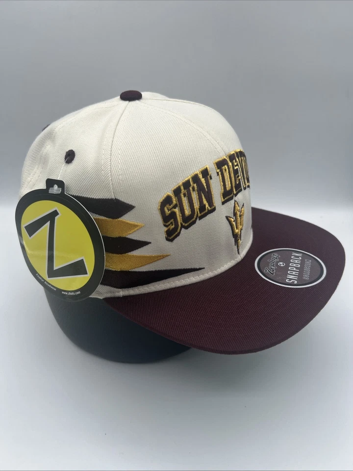 ASU Sun Devils Hat Zephyr Z Retro Diamond Cut Performance Snapback Cap H94 - Image 3 of 4