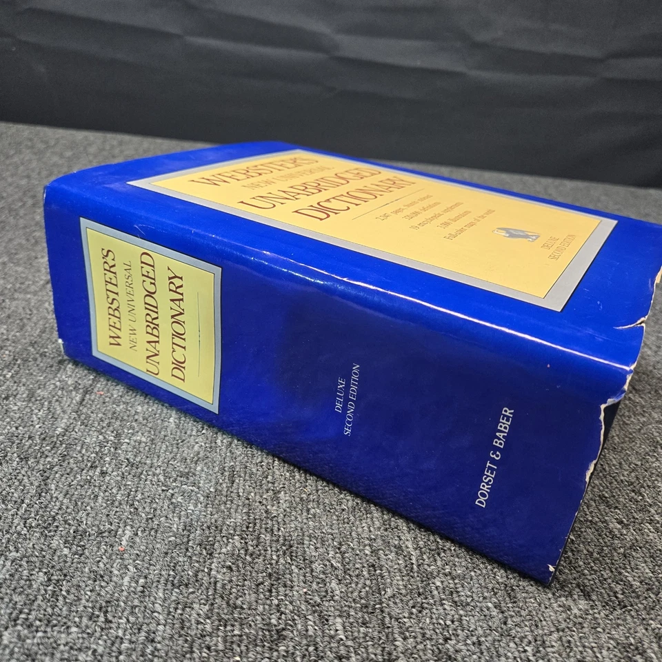 Webster's New Universal Unabridged Dictionary Deluxe Hardcover 1983 Dust Jacket - Image 3 of 4