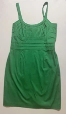 ND New Directions Kelly Green Dress Sundress Size 16 Cocktail Pleated Bust