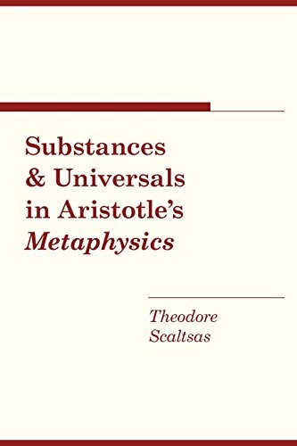Substances and Universals in Aristotle's """"Metaphysics.by Scaltsas New<|