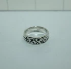 Vintage Native American Sterling Silver Band Ring Size 5.75 Marked Tested Signed