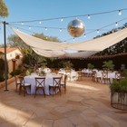 Yescom 200Ft Commercial Outdoor String Lights IP44 w/ 2PCS 10Ft Poles 59Ft Cable — photo 1