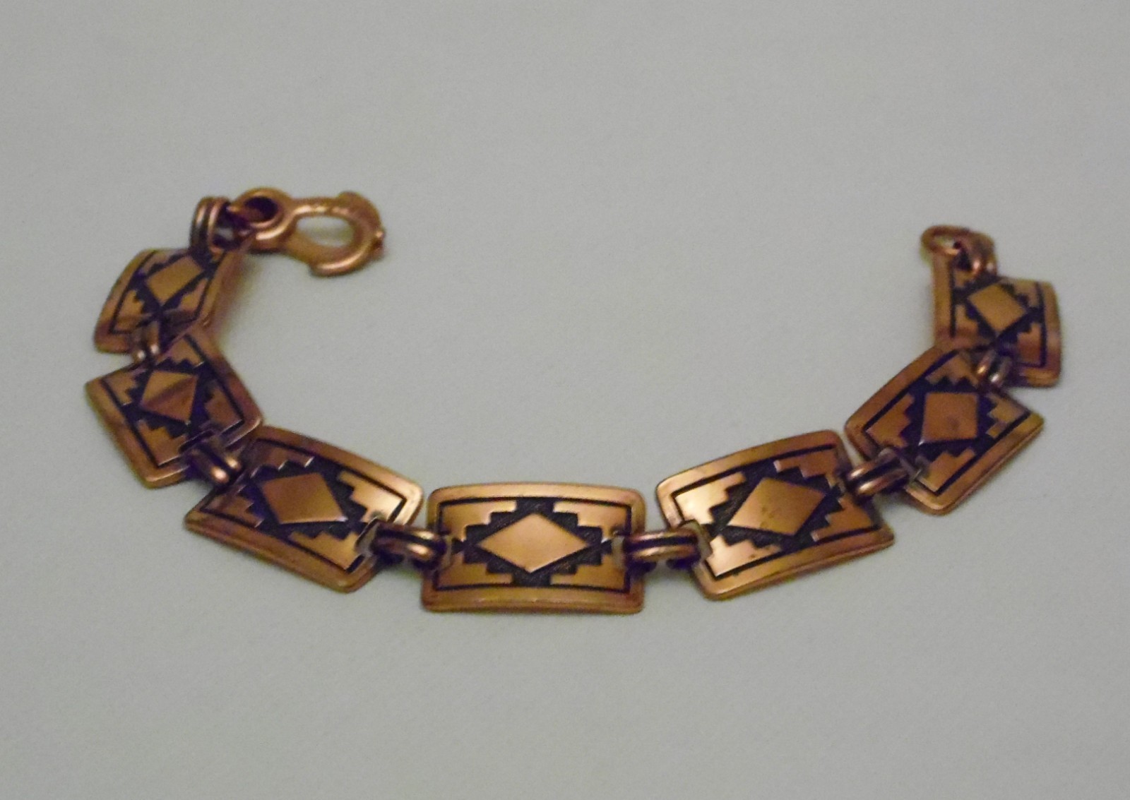 Vintage Solid Copper Link  Bracelet - image 2