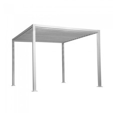 Garten Pergola, Lounge-Pavillon Alu - TASOS I - 3x3m, weiß