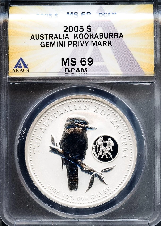 2005年 オーストラリア・クーカバラ銀貨 金メッキ版 Silver 2005 Australian Commemorative Coins for sale | eBay