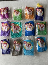 Complete Set of 12 McDonald's Happy Meal TY Beanie Babies Sealed 1998 Tags