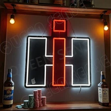 16"x15" Case IH International Harvester LED Neon Sign With Dimmer USB Powered VL