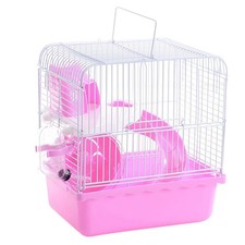 1PC Hamster Cage Small Castle 2-layer Cage Random Color chinchilla breeding cage