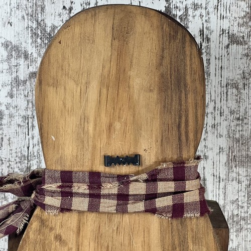 Wood Gingerbread Man Towel Holder Wall Decor Handmade Christmas Rustic ~19" Vtg - Picture 7 of 13