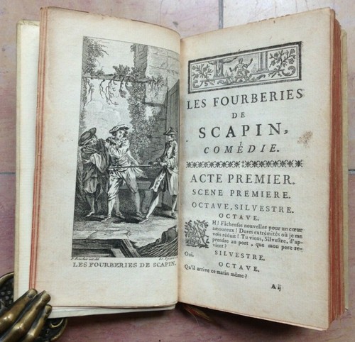 OEUVRES De MOLIERE (8 Vol) 1749 Ed Damonneville EAUX-FORTES de BOUCHER - Picture 9 of 11