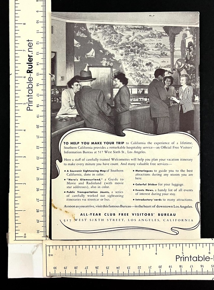 1948 Southern California Hotels Resorts Ranches Vintage Travel Lodging