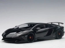 1/18 Lamborghini Aventador LP750-4 SV Nero Aldebaran / Gloss Black Autoart 74556