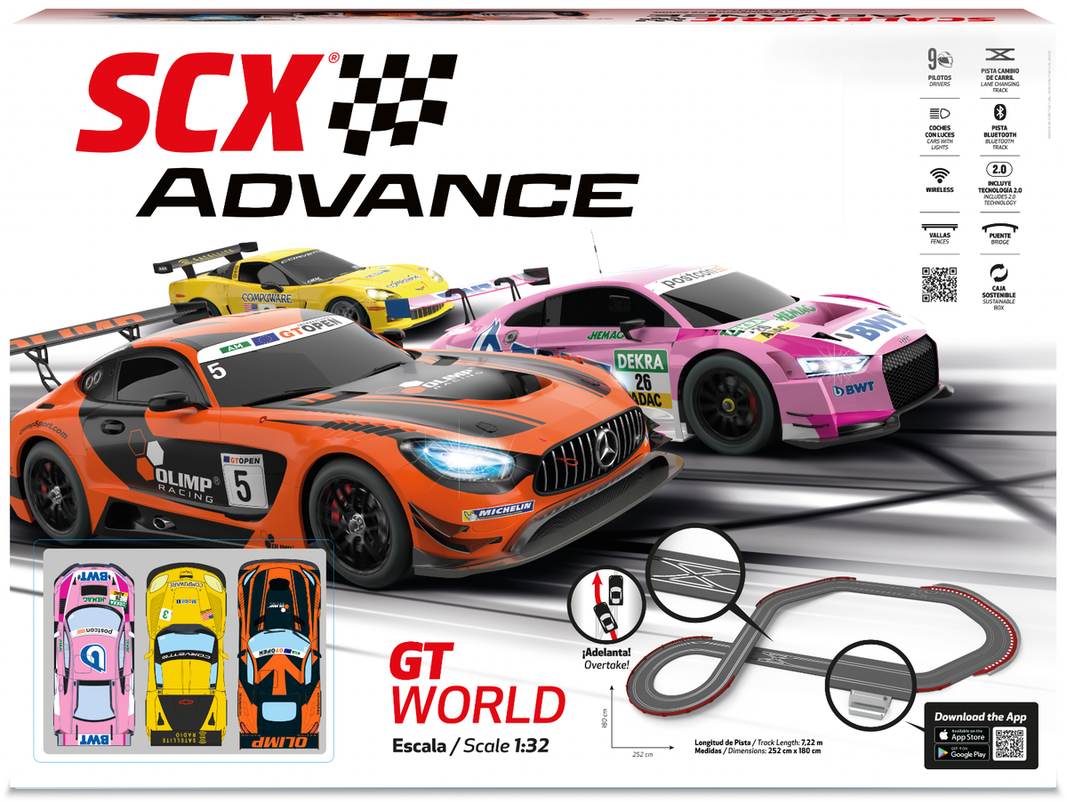 Scx Nuevo Scalextric Advance SCX 1/32 Scale ADVANCE GT World Race