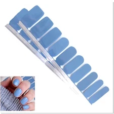 Jaysea Arts Nail Strips - Color Modern Blue Street Nails Polish Art Wraps - B4G1