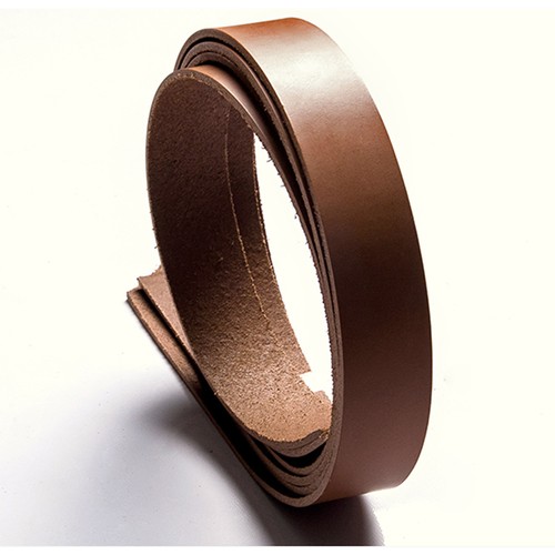 Blank Genuine Leather Belt Strap NO Buckle Cow Hide DIY 3.5mm Thick 38mm W Brown - Picture 2 of 8