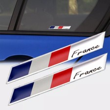 2Pcs/Set 3D France Flag Sticker Metal Emblem Badge Decal Vehicle Car Accessories
