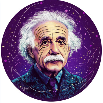 XXL18x18cm car sticker transparent Abert Einstein weatherproof vinyl sticker