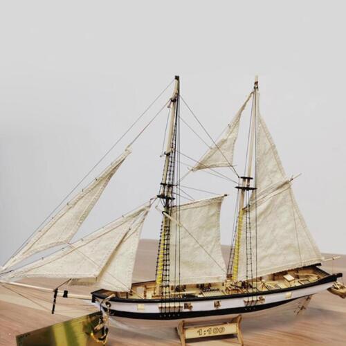 3D Wooden Puzzle DIY Ship Craft Decoration Wooden Sailboat - Afbeelding 1 van 12