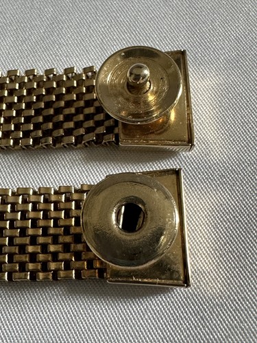 Vintage Gold Tone Mesh Wrap Around Cufflinks A2 - Picture 5 of 7