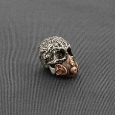 Mask Skull Brass Tools Beads Carving Brass Skull Lanyard Paracord Pendant Bead