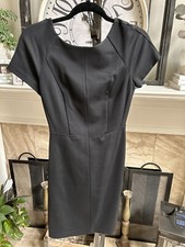 CYNTHIA STEFFE little black mini dress short sleeve open back sz 2