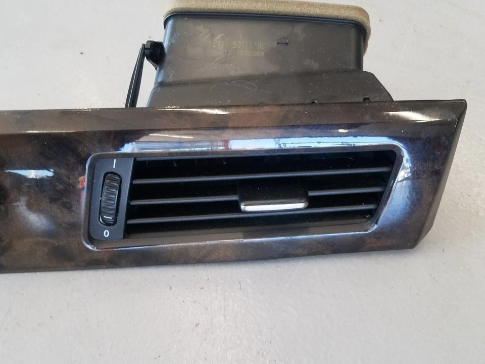 2006-2007 BMW 525 525xi 530i 530xi ПЕРЕДНЯЯ ПРИБОРНАЯ ПАНЕЛЬ ВЕНТИЛЯЦИОННЫЕ ОТВЕРСТИЯ ДЕРЕВЯННАЯ ОТДЕЛОЧНАЯ ПАНЕЛЬ - Изображение 3 из 4