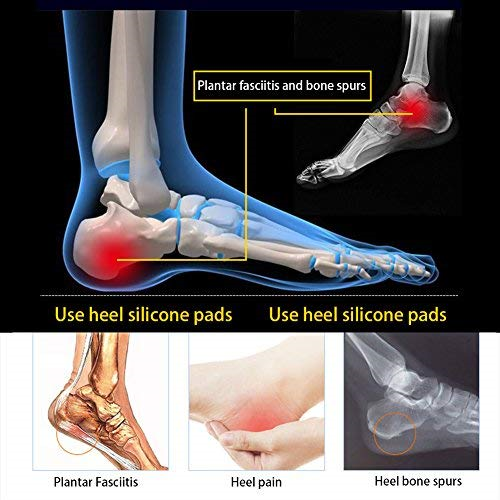 GEL Heel Cups Plantar Fasciitis Inserts Silicone Pads for