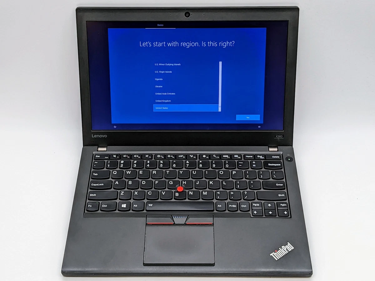 LENOVO THINKPAD X260 HD I5-6300U 256GB SSD 8GB W10P Backlit
