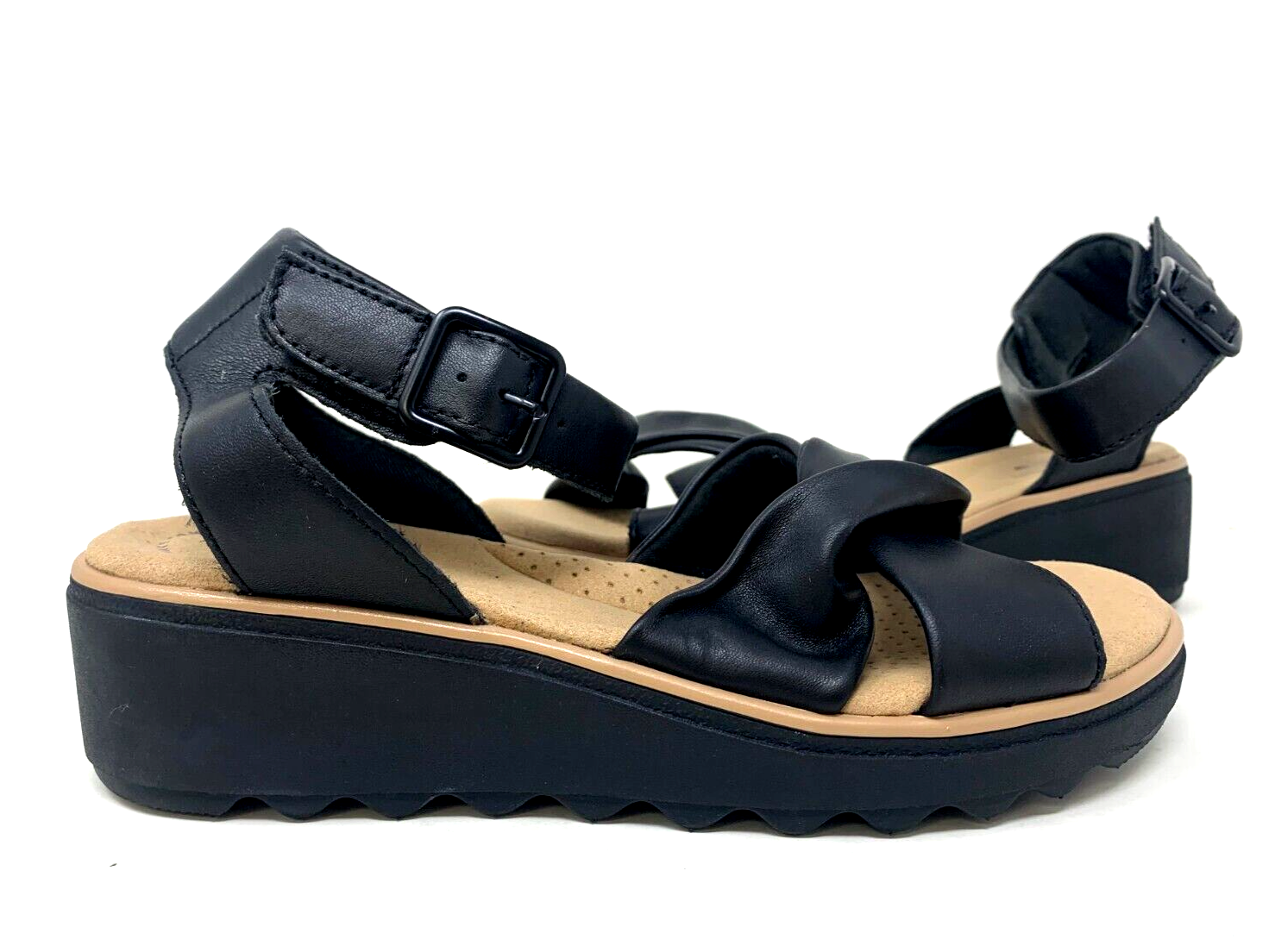 Clarks Women's Jillian Bella Black/Brown Sandals Size:6.5 87V | eBay