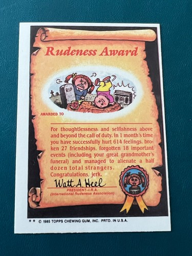 Garbage Pail Kids Series 2 1985 completa tu conjunto GPK 2a U Elige OS2 brillante *PC* - Imagen 64 de 194