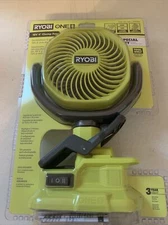 New RYOBI 18V Portable personal 4 inch Fan with Clip ryobi PCF02