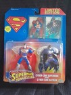 Cyber-Link Superman & Batman Action Figure Set w/ Stands, Cards - New in Package